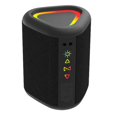 CYBORIS S1 Portable Speaker Bluetooth-compatible 15W IPX6 Waterproof RGB Subwoofer - Black