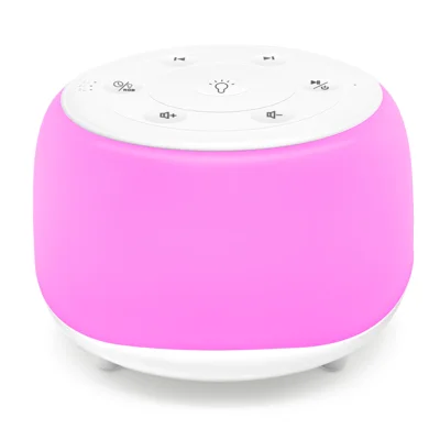 203 Portable White Noise Sound Machine Sleep Aid with 7 Colors Night Light Music Player Timer Speaker