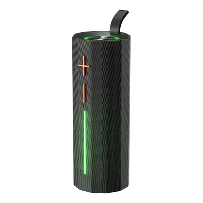 WEKOME WD-12 Fanshin Portable Wireless Speaker Dual Bass Diaphragm RGB Light TWS Stereo Speaker - Black