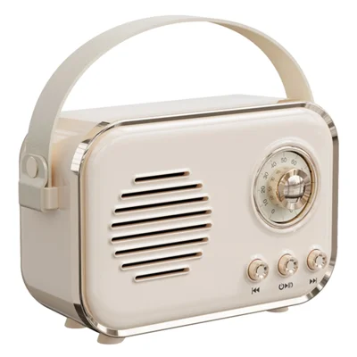 P33 Portable Retro Bluetooth-compatible Speaker Outdoor Home Mini Wireless Music Subwoofer FM Radio - Beige