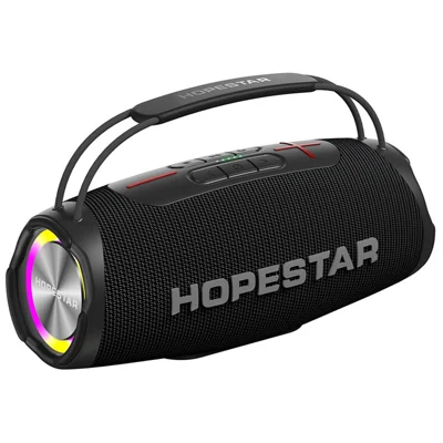 HOPESTAR H53 Outdoor Waterproof Wireless Bluetooth-compatible Speaker Handheld High Power Subwoofer - Black