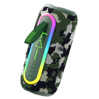 FLIP6MAX Portable Bluetooth-compatible Speaker FM Radio Wireless Music Subwoofer Support TF / U-disk - Camouflage