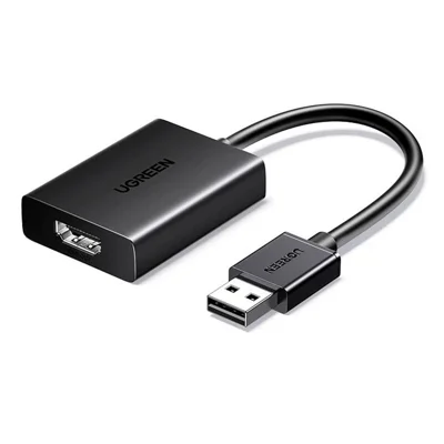 UGREEN 25161 USB til HD-konverter 1080P 60 Hz video- og lydsynkroniseringsadapter til laptop / stationær computer / TV / projector