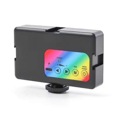 WL-R2 8 W Lumière de remplissage RVB pour appareil photo, lumière vidéo LED COB à luminosité réglable pour la photographie