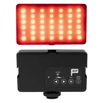 WL-R2P 10W RGB LED Video Light CRI95+ 1000 Lux Type-C Rechargeable Fill Light for Photography - Black