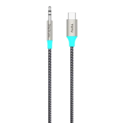 TOTU AD-8 Кабель-переходник с USB Type-C на 3,5 мм, 1 м, аудиокабель для автомобильной стереосистемы, колонок, наушников