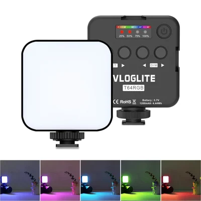 VLOGLITE T64RGB Smartphone-Kamera-Videofüllleuchte Mini-Pocket-Beauty-Licht Tragbare RGB-Füllleuchte