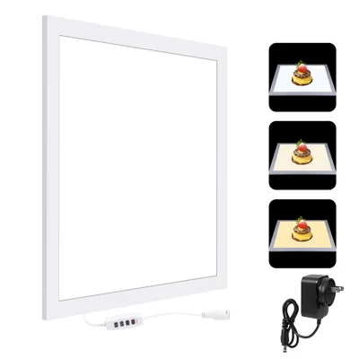 PULUZ PU5138 1200LM 38x38 cm LED Fotograferingslös med skuggfri bottenbelyst panel, dimbar - US-uttag