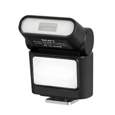 JMARY FM-06R Mini-Blitz- und LED-Licht mit Blitzschuh 300 mAh wiederaufladbares LED-Licht für Kamerafotografie