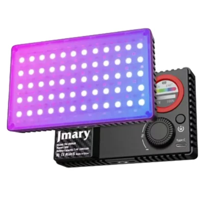 JMARY FM-180RGB RGB LED-videobelysning 20 W 3300 mAh Laddbar fyllningsbelysning med magnetisk diffusor för fotografering DSLR-kamera