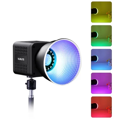 VLOGLITE P40RGB 40W COB RGB-videobelysning 2500K-6500K 20 effektlägen Studiolampa för fotografering och direktsändning