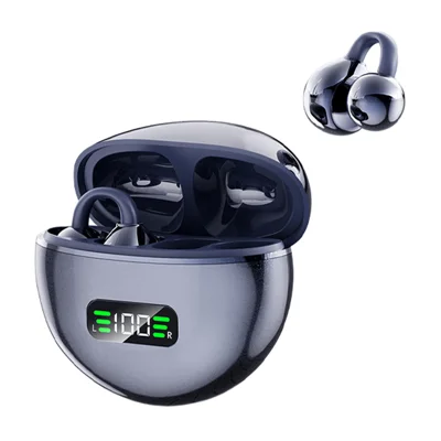 M79 Open-Ear-Ohrhörer Bluetooth 5.4, ultraleichte Clip-On-Knochenleitung-Ohrhörer – Schwarz