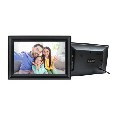 DPF-1010Y 10.1 Inch WiFi Digital Photo Frame 32GB Storage Touchscreen IPS Display Frameo App Smart Electronic Album for Family Sharing - Black EU Plug