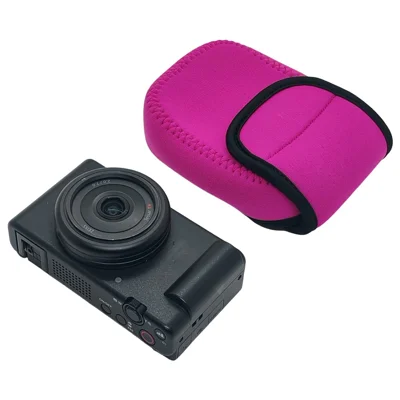 Funda de neopreno resistente a golpes y al agua para cámara Sony ZV-1 / ZV-1 II / ZV-1F, bolsa protectora de inserción - Rosa