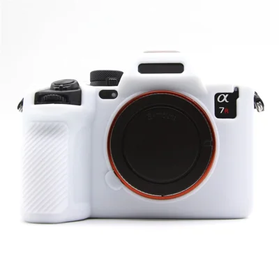 Funda para cámara Sony Alpha 7R VI brillante, funda protectora de silicona antiarañazos - Blanco