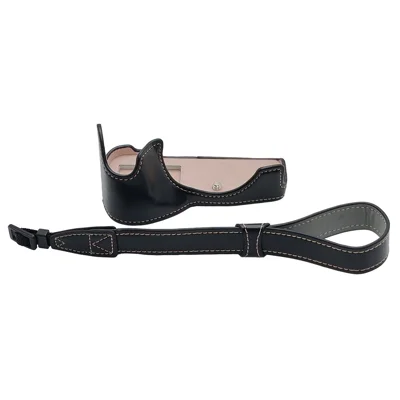 Voor Panasonic Lumix G95 / G85 Camera Bottom Case met handgreep en opening voor batterij, PU-leer halve hoes - Zwart