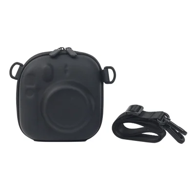 حقيبة حمل كاميرا EVA لـ Fujifilm Instax Mini 12 / 11 / 9 / 8 / 40 / 7+ مع حزام كتف قابل للتعديل - أسود