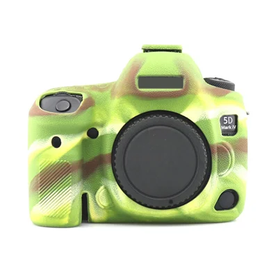 For Canon EOS 5D Mark IV / 5D4 Camera Anti-fall Silicone Skin Case DSLR Protective Cover - Camouflage