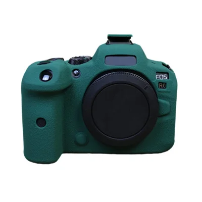 Für Canon EOS R6 Mark II Silikon-Schutzhülle Kratzfest Digitalkamera Schutzhülle - Army Green