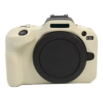 For Canon EOS R100 Camera Protector Sleeve Silicone Case Drop Protection Cover - Beige
