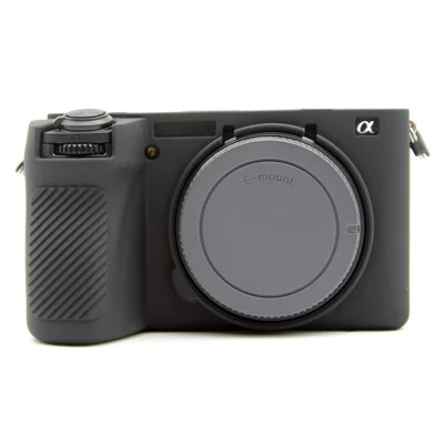 For Sony A6700 Camera Sleeve Textured Silicone Protector Case Cover - Black