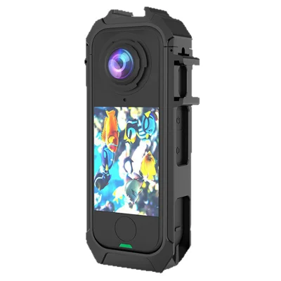 For Insta360 X4 Air Plastic Rabbit Case Magnetic Quick Release Camera Cage with Dual Cold Shoe 1/4 Inch Expansion Interface