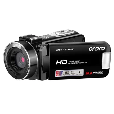 ORDRO B320 3,0 tum IPS-skärm Infraröd nattsyn HD-kamerarecorder 18X digital zoom 30 MP digitalkamera - Svart/EU-uttag