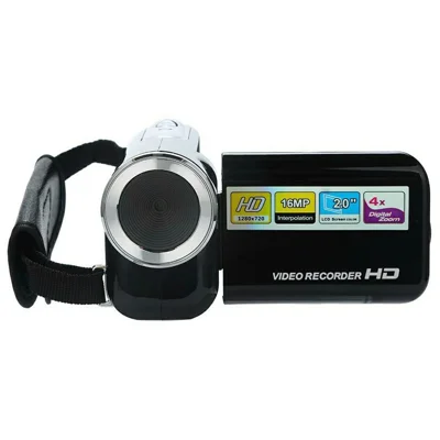 DV20 Handheld Digital Video Camera 2 Inch IPS Screen 16X Digital Zoom 720P Video Recorder, with 32GB Card