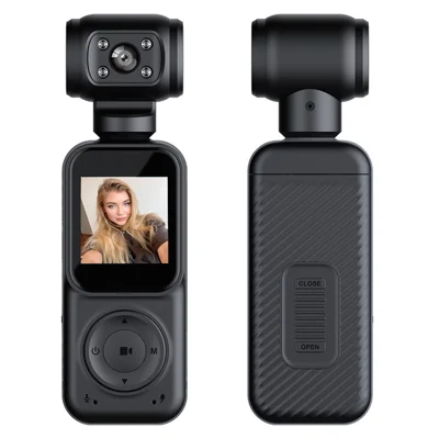 Fotocamera d'azione con visione notturna HD 2K, obiettivo rotante a 270 gradi, connettività WiFi, fotocamera tascabile