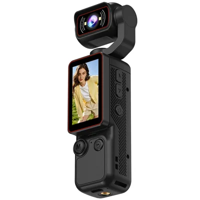 DV11 Obiettivo Grandangolare Fotocamera Compatta da 1,97 Pollici Registrazione Video 1080P Rotazione di 360 Gradi per Azione in Bicicletta - Nero