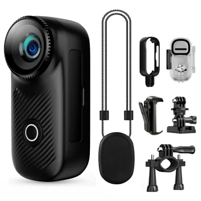 MZ03 Action Camera WiFi HD 1080P con Angolo Visivo Ampio da 110 Gradi e Custodia Impermeabile per Sport all'Aperto - Nero