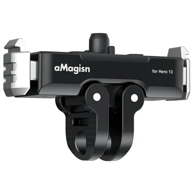 AMAGISN For GoPro Hero 13 Magnetic Metal Quick Release Mount Dual Interface Adapter Base Accessory