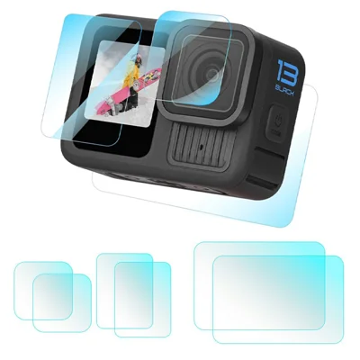 BRDRC 2 Set Tempered Glass Film for GoPro Hero 13 0.5mm Screen Protector + Lens Protector