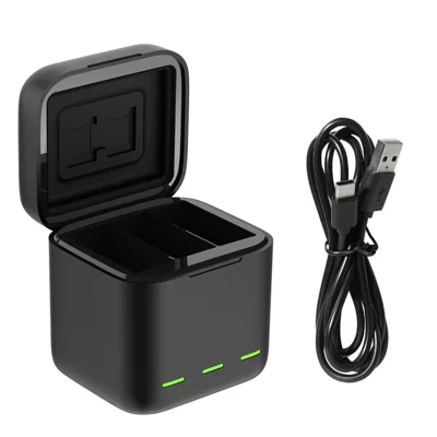 TELESIN S0-BCG-10-TGP For GoPro Hero 13 3-Slot Battery Charging Box Memory Card Storage Case