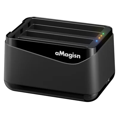 AMAGISN For Insta360 X5 Battery Charging Hub 3 Slots Simultaneous Charging Portable Storage Case