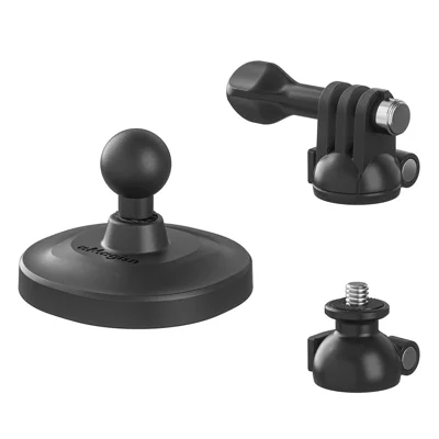 AMAGISN Action Camera Mount Kit Magnetic Ball 3-Claw Adapter 1 / 4 inch Thread Connector Set