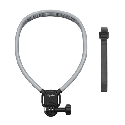 FLYMILE Neck Mount with Strap for DJI Osmo 360 / Action 5 Pro / Pocket 3 Vertical Shooting Camera Holder