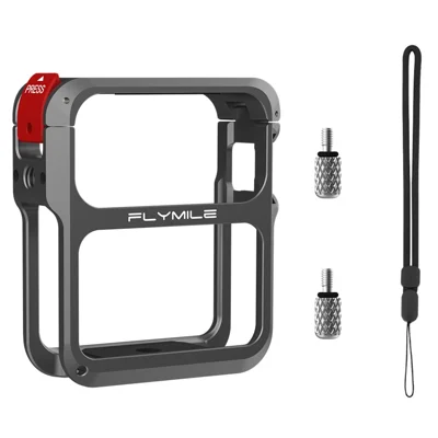 FLYMILE For DJI Osmo Nano Metal Cage Dual Locking Silicone Protection Frame Magnetic Quick Release