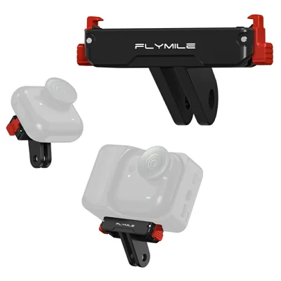 FLYMILE pour Insta360 Go Ultra Magnetic Mount Adaptateur Base de Dégagement Rapide Portable Accessoires Métalliques pour Caméra - Noir