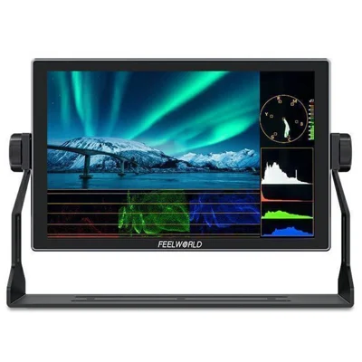 FEELWORLD S10 For Camera 10.1 Inch 1200nit High Brightness 12G SDI HD 2.0 Touch Monitor HDR 3D LUT Waveform