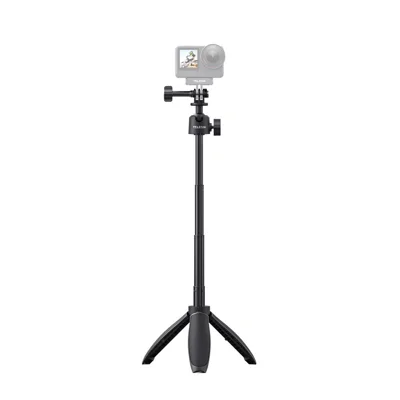 TELESIN S1-MNP-16 Mini Selfie Stick Aviation Aluminum Alloy Flexible Ball Head Extendable Tripod Stand - Black