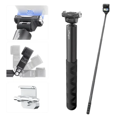AMAGISN For DJI Osmo Action 6/Nano Action Camera Adjustable Bi-Directional Magnetic Quick Release Selfie Stick - 120cm