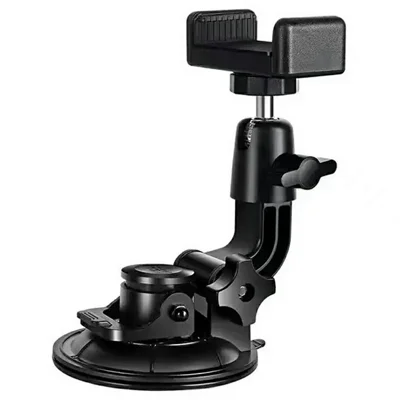 Support Téléphone Voiture 2-en-1 Support à Ventouse Puissante Support Ajustable Multidirectionnel avec Pince Téléphone pour Tableau de Bord Pare-brise - Noir