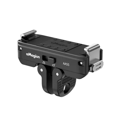 AMAGISN For DJI Osmo Action 6 / Nano Lockable Metal Magnetic Quick Release Mount Sports Camera Accessories - Black