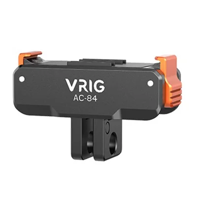 VRIG AC-84 Magnetisk Quick Release Monteringsbase til DJI Osmo Action 6 / Nano med 1/4-gang og GoPro-interface - Dobbeltinterface Quick Release Base