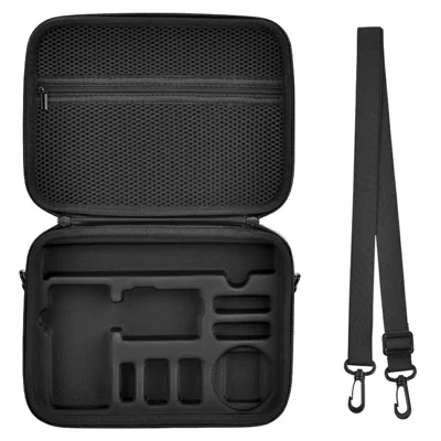 BRDRC All-in-One Tragetasche für DJI Osmo Action 6 Präzisionsform stoßfester Aufbewahrungsbeutel mit Schultergurt – Schwarz