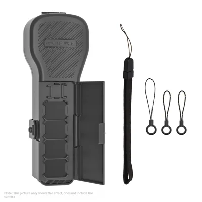 SUNNYLIFE Beschermhoes voor DJI Osmo Pocket 4 / 3 met houder voor filters en geheugenkaartorganizer - Grijs