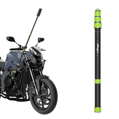 AMAGISN 1.5m Professional Motorcycle Selfie Stick for GoPro DJI Insta360 Action Camera Mount Telescopic Pole - 1.5m