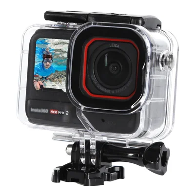 For Insta360 Ace Pro 2 Waterproof Case 30m Underwater Diving Housing Protective Cover - Transparent