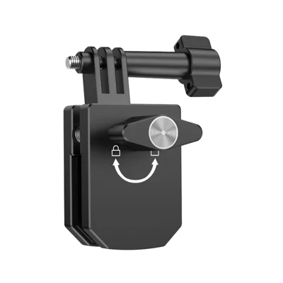 Motorcycle Windshield Clamp Mount Holder 180 Degree Rotation Action Camera Bracket for GoPro Insta360 DJI - Black